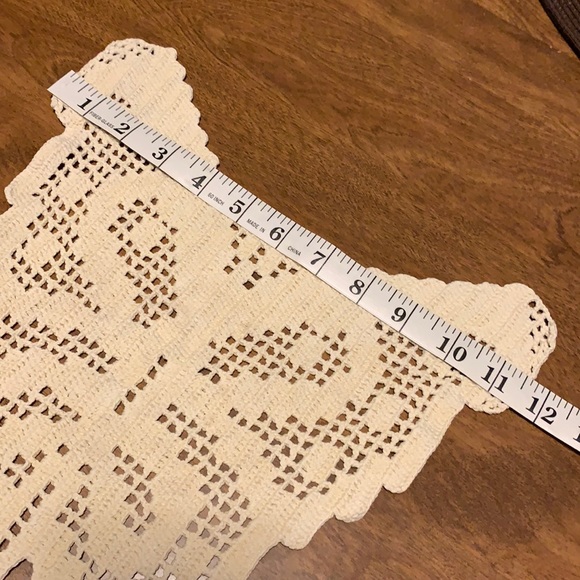 Vintage Butterfly crocheted doily Handmade - Picture 2 of 6